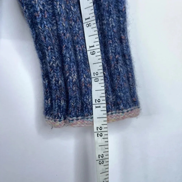 Zadig & Voltaire Andrea Cashmere Sweater Blue Heather Knit Crew Neck Boxy XS - Picture 10 of 11